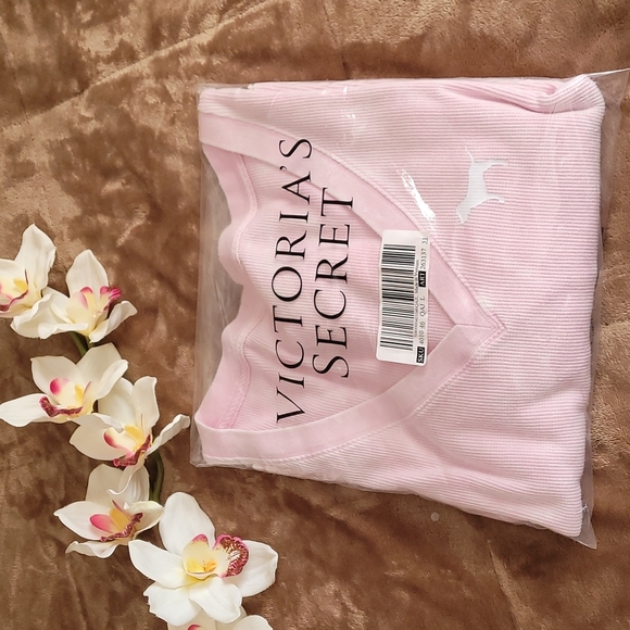 PINK Victoria's Secret Tops - NEW - PINK Victoria's Secret Waffle Knit